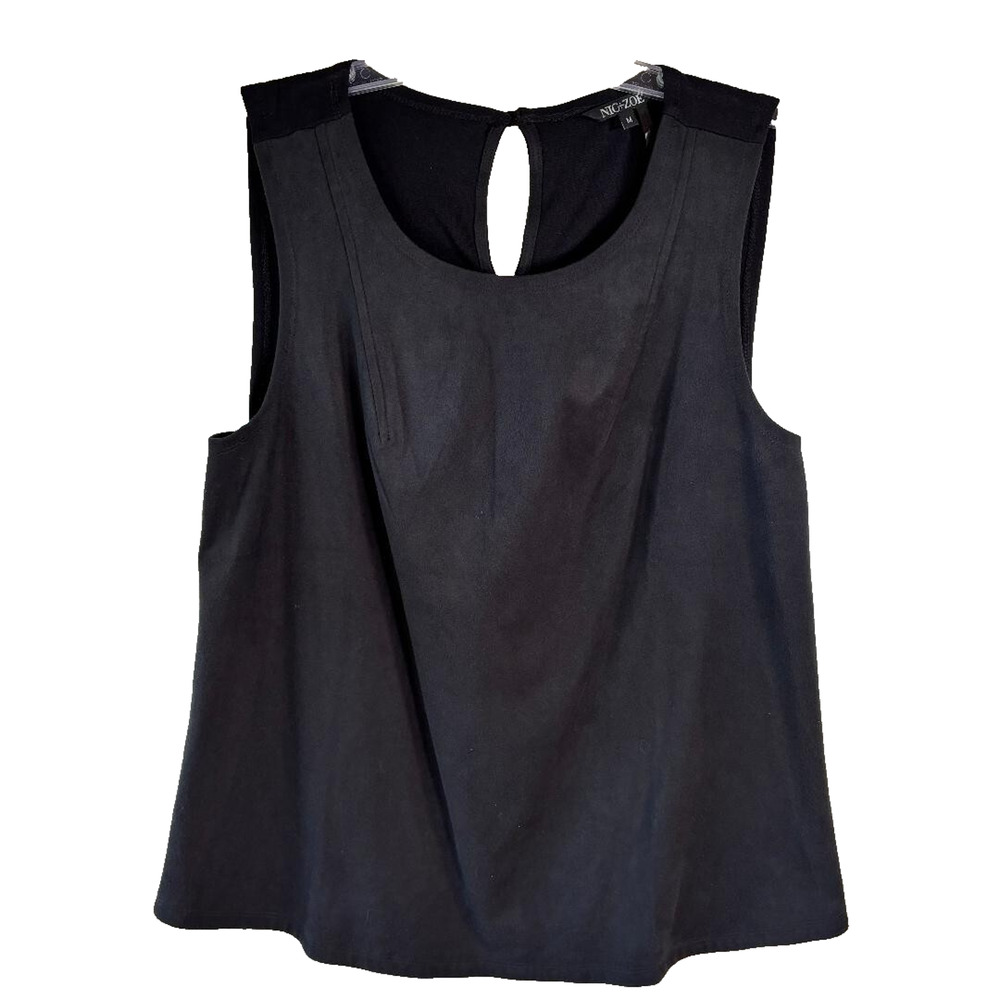Nic + Zoe Black Sleeveless Top‎ with keyhole on back Size M